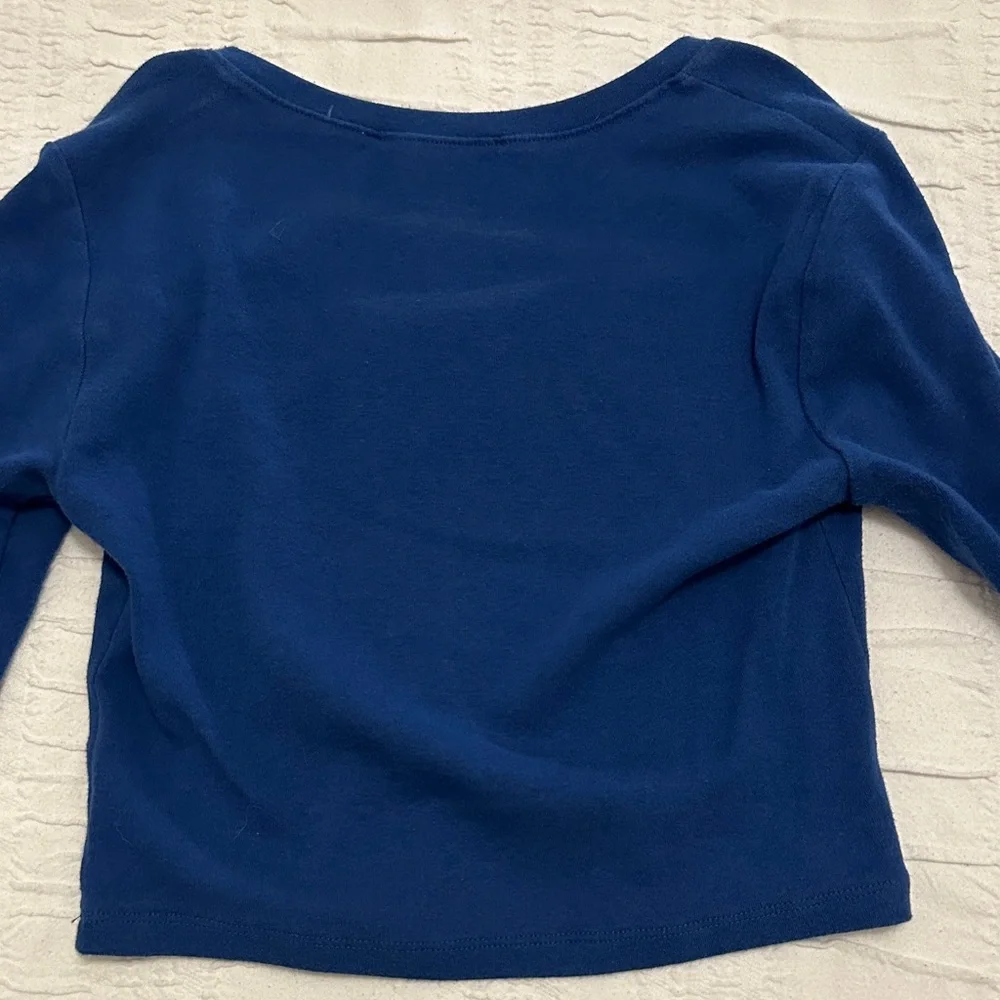 Forever 21 Navy Long Sleeve Crop Top - Picture 3 of 3